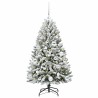 Sapin de Noël artificiel Vert et blanc 120 cm PVC et métal 632196632196