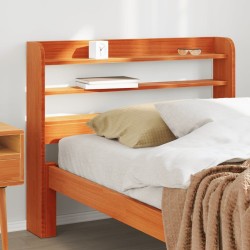Tête de lit avec étagères marron cire 100 cm bois massif de pin 632198632198