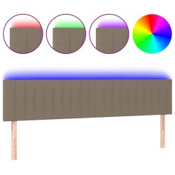 Tête de lit à LED Taupe 200x5x78/88 cm Tissu 632199632199