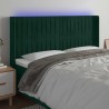 Tête de lit à LED Vert foncé 203x16x118/128 cm Velours 632204632204