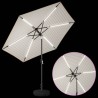 Parasol de jardin avec lumières LED et base 270 x 270 cm 632206632206