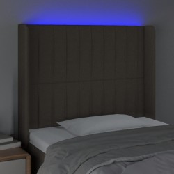 Tête de lit à LED Taupe 103x16x118/128 cm Tissu 632209632209