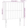 Tête de lit à LED Taupe 103x16x118/128 cm Tissu 632209632209
