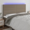 Tête de lit à LED Taupe 180x5x118/128 cm Tissu 632210632210