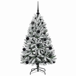 Sapin de Noël artificiel Vert et blanc 120 cm PVC et métal 632211632211