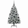 Sapin de Noël artificiel Vert et blanc 120 cm PVC et métal 632211632211