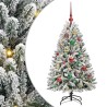 Sapin de Noël artificiel Vert et blanc 120 cm PVC et métal 632212632212