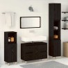 Ensemble de mobilier de salle de bain 3 pcs Chêne noir 632213632213