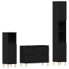 Ensemble de mobilier de salle de bain 3 pcs Chêne noir 632213632213