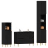 Ensemble de mobilier de salle de bain 3 pcs Chêne noir 632213632213