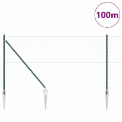 Clôture hexagonale avec poteau 100 x 1 m Acier recouvert de PVC 632227632227