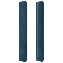 Tête de lit avec oreilles Bleu foncé 103x16x118/128 cm Velours 632229632229