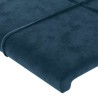 Tête de lit avec oreilles Bleu foncé 103x16x118/128 cm Velours 632229632229
