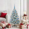Sapin de Noël artificiel Vert et blanc 120 cm PVC et métal 632233632233