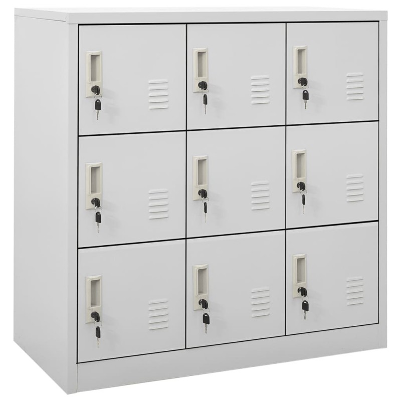 Armoire à casiers Gris clair 90x45x92,5 cm Acier 632238632238
