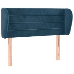 Tête de lit avec oreilles Bleu foncé 103x23x78/88 cm Velours 632242632242