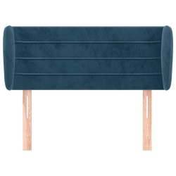Tête de lit avec oreilles Bleu foncé 103x23x78/88 cm Velours 632242632242