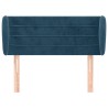 Tête de lit avec oreilles Bleu foncé 103x23x78/88 cm Velours 632242632242