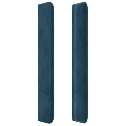 Tête de lit avec oreilles Bleu foncé 103x16x118/128 cm Velours 632244632244