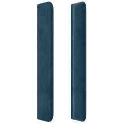 Tête de lit avec oreilles Bleu foncé 103x16x118/128 cm Velours 632248632248