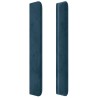 Tête de lit avec oreilles Bleu foncé 103x16x118/128 cm Velours 632248632248