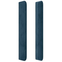 Tête de lit avec oreilles Bleu foncé 163x16x118/128 cm Velours 632253632253