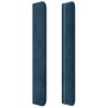 Tête de lit avec oreilles Bleu foncé 163x16x118/128 cm Velours 632253632253