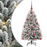 Sapin de Noël artificiel Vert et blanc 120 cm PVC et métal 632258632258