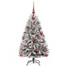 Sapin de Noël artificiel Vert et blanc 120 cm PVC et métal 632258632258