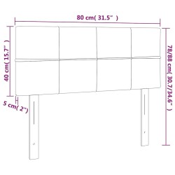 Tête de lit Bleu foncé 80x5x78/88 cm Velours 632261632261