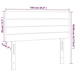 Tête de lit Bleu foncé 100x5x78/88 cm Velours 632265632265