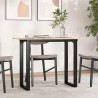 Table à manger cadre en O 100x50x75 cm bois de pin massif acier 632266632266