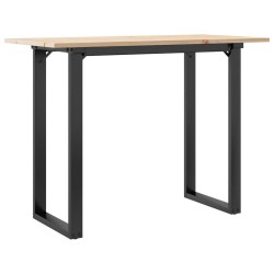 Table à manger cadre en O 100x50x75 cm bois de pin massif acier 632266632266