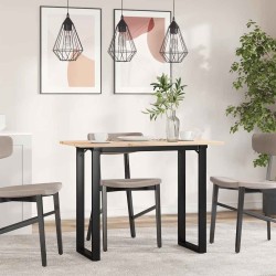 Table à manger cadre en O 100x50x75 cm bois de pin massif acier 632266632266