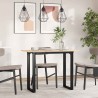 Table à manger cadre en O 100x50x75 cm bois de pin massif acier 632266632266