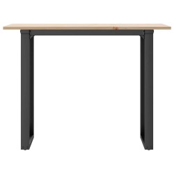 Table à manger cadre en O 100x50x75 cm bois de pin massif acier 632266632266