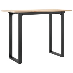 Table à manger cadre en O 100x50x75 cm bois de pin massif acier 632266632266