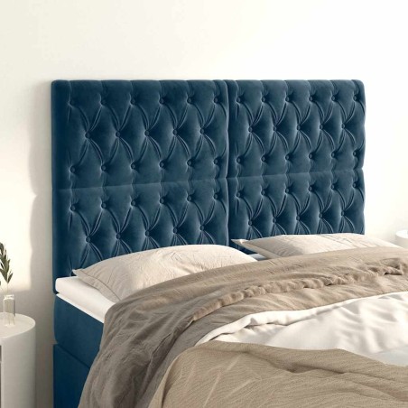 Tête de lit Bleu foncé 160x7x118/128 cm Velours 632269632269