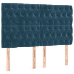 Tête de lit Bleu foncé 160x7x118/128 cm Velours 632269632269