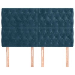Tête de lit Bleu foncé 160x7x118/128 cm Velours 632269632269