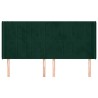 Tête de lit avec oreilles Vert foncé 203x16x118/128 cm Velours 632271632271