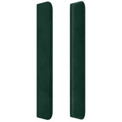 Tête de lit avec oreilles Vert foncé 203x16x118/128 cm Velours 632271632271
