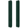 Tête de lit avec oreilles Vert foncé 203x16x118/128 cm Velours 632271632271