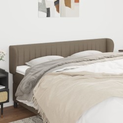 Tête de lit avec oreilles Taupe 203x23x78/88 cm Tissu 632278632278