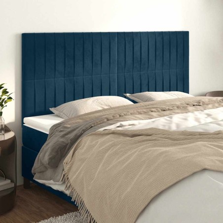 Tête de lit Bleu foncé 160 x 5 x 118/128 cm Velours 632279632279