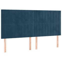 Tête de lit Bleu foncé 160 x 5 x 118/128 cm Velours 632279632279