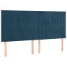 Tête de lit Bleu foncé 160 x 5 x 118/128 cm Velours 632279632279