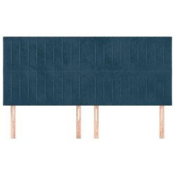 Tête de lit Bleu foncé 160 x 5 x 118/128 cm Velours 632279632279