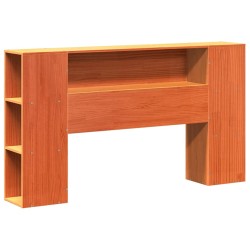 Tête de lit avec rangement cire marron 150cm bois massif de pin 632284632284