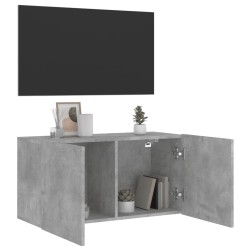 Meuble TV mural gris béton 80x30x41 cm 632291632291